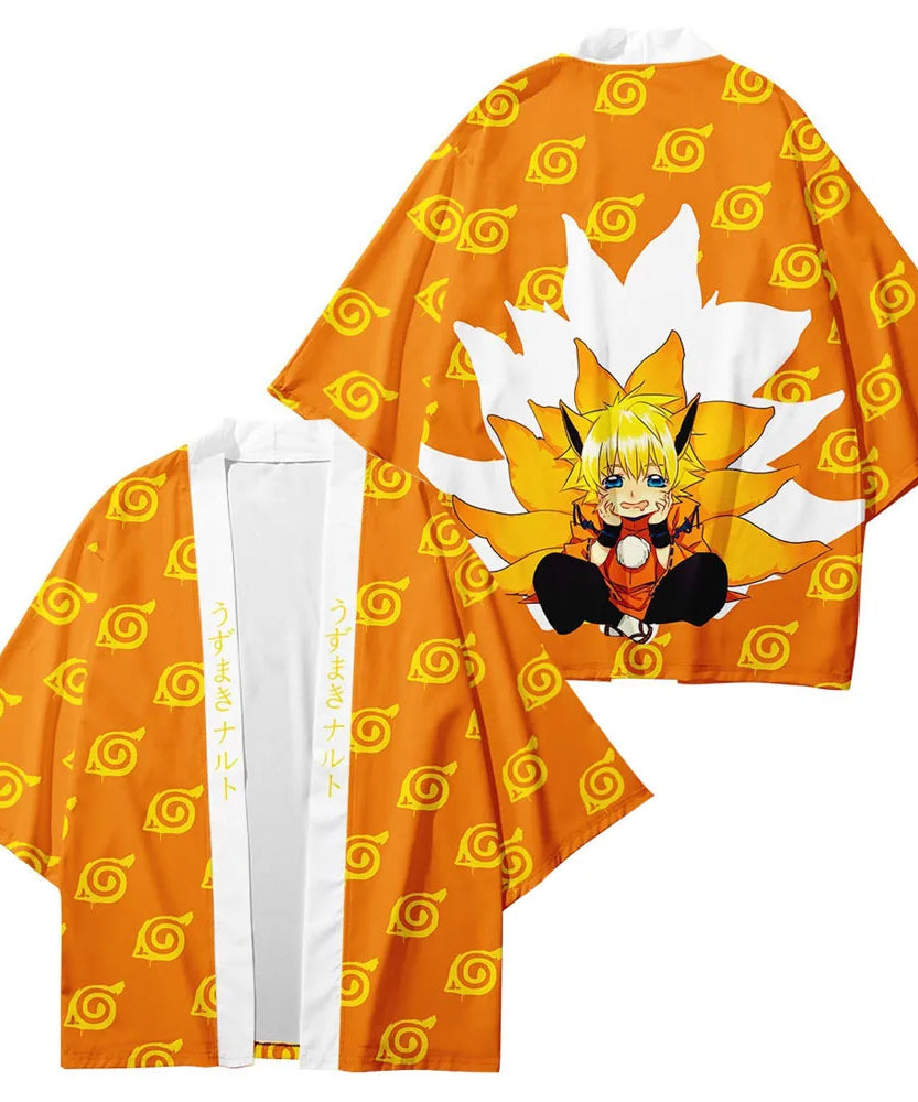 Uchiha Itachi shirt  Kimono Cardigan Print Crow Loose Blouse Shirt Haori Obi Asian Clothes Harajuku Streetwear