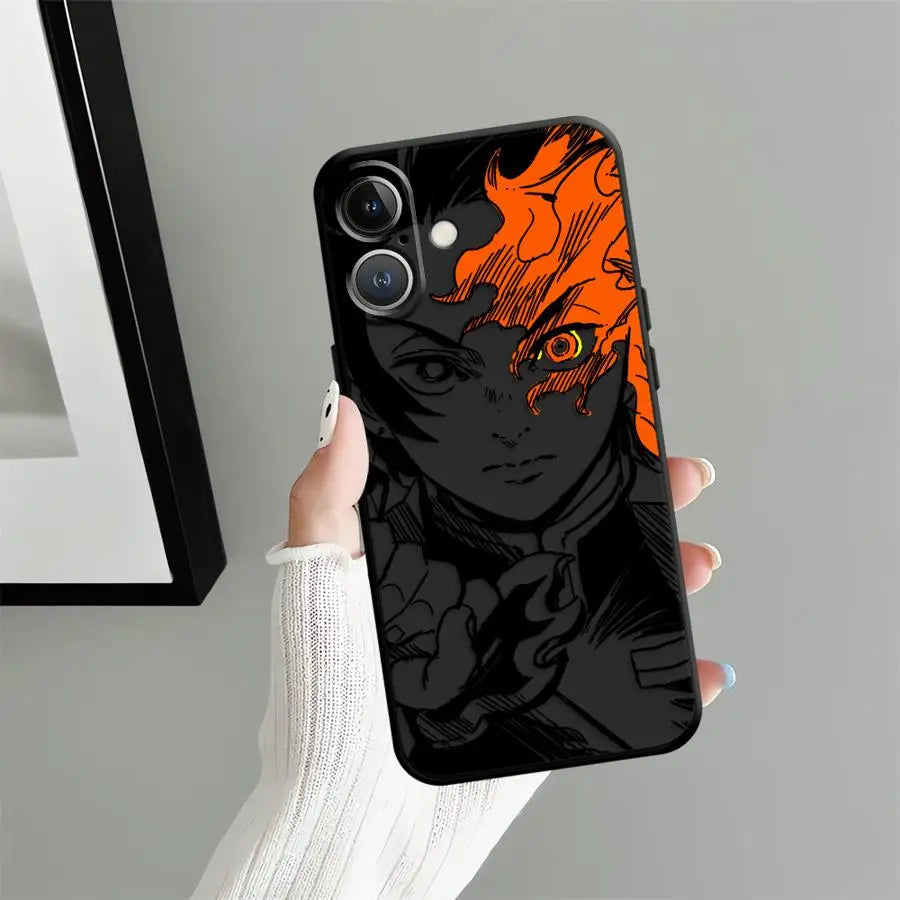 Hot Demonss Anime Slayers Soft Back Phone Cover Case for iPhone 15 Plus X XS XR 7 8 13 Mini 11 17Air 17 16 Pro Max 12 SE 14
