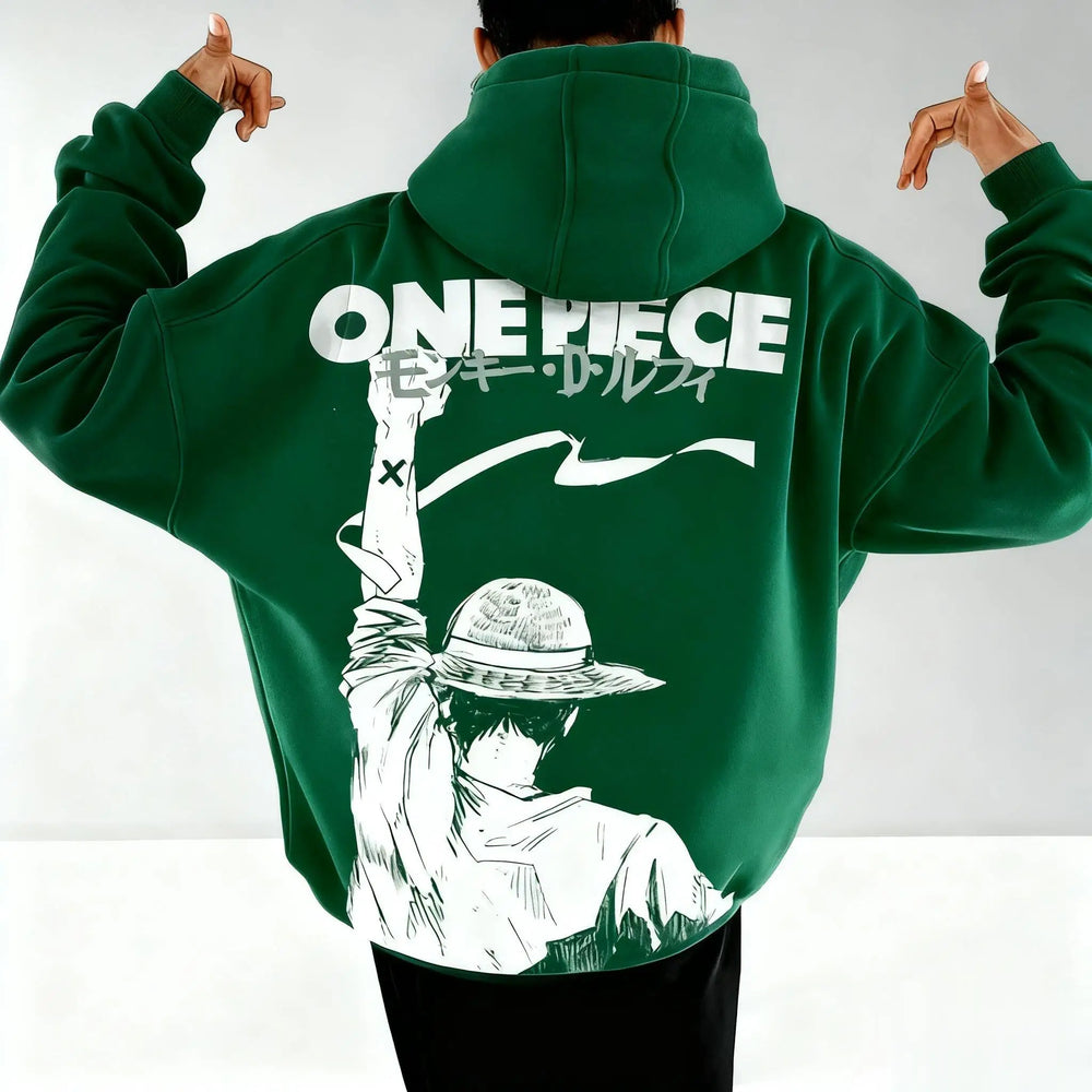 One Piece Luffy Hoodie — Oversized Graphic Pullover 3