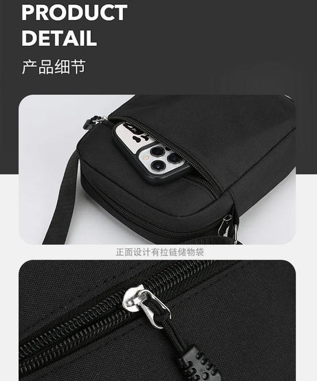 One Piece Men Shoulder Bag Anime Luffy Zoro Boy Oxford Cloth Crossbody Zipper Messenger Bags Outdoor Travel Small Phone Pouch