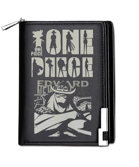 One Piece Luffy Ace Anime Peripheral Zipper PU Wallet Handsome Personality Boy Print Coin Purse Short Card Pack Gift Wholesale