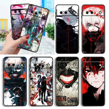 Tokyo Ghoul Anime Shockproof Cover For Google Pixel 7 6a 6 Pro 5 4 4A XL 5G Black Phone Case Soft Fundas Shell Capa