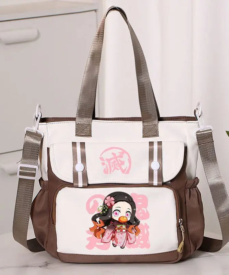 Anime Demon Slayer Kamado Tanjirou New Shoulderbag Men Women Crossbody Bags Student Fashion Large Capacity Handbag Holiday Gifts