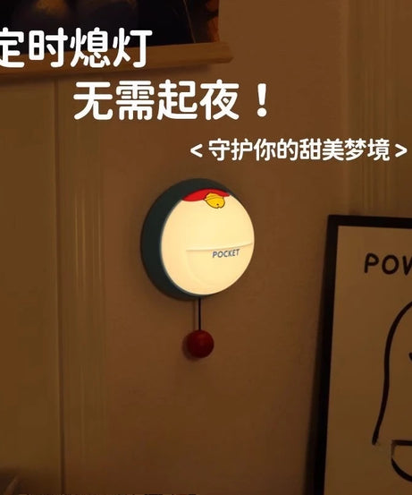 Doraemon Silicone Night Light – Cute Cartoon Bedside Lamp Gift