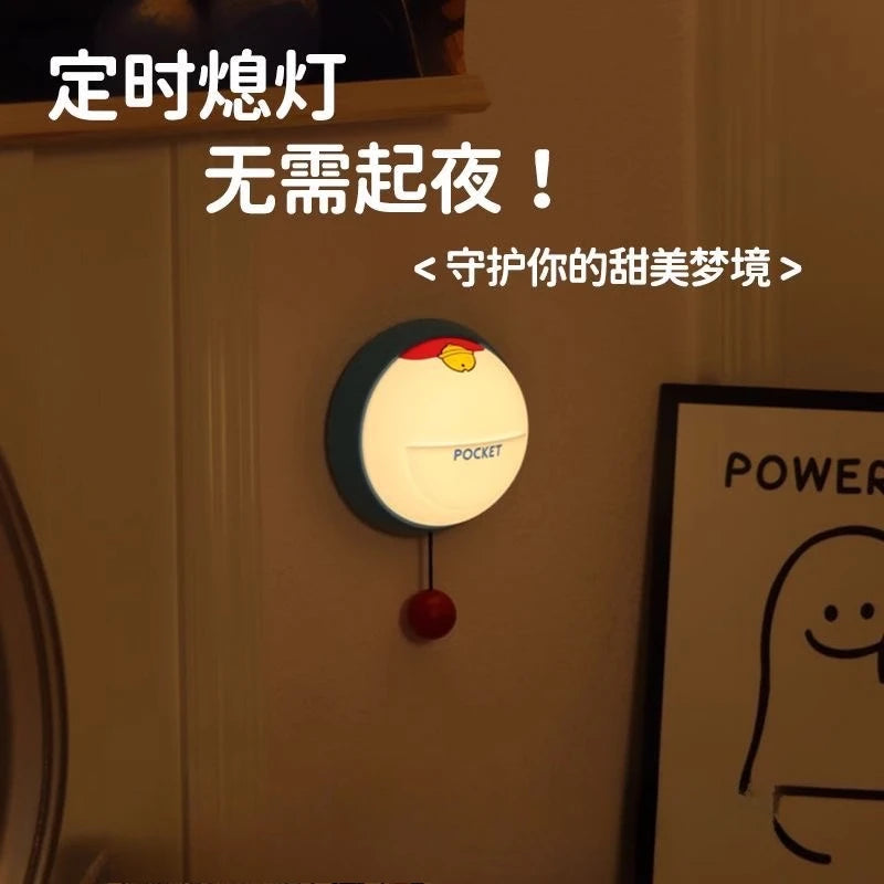Doraemon Silicone Night Light – Cute Cartoon Bedside Lamp Gift