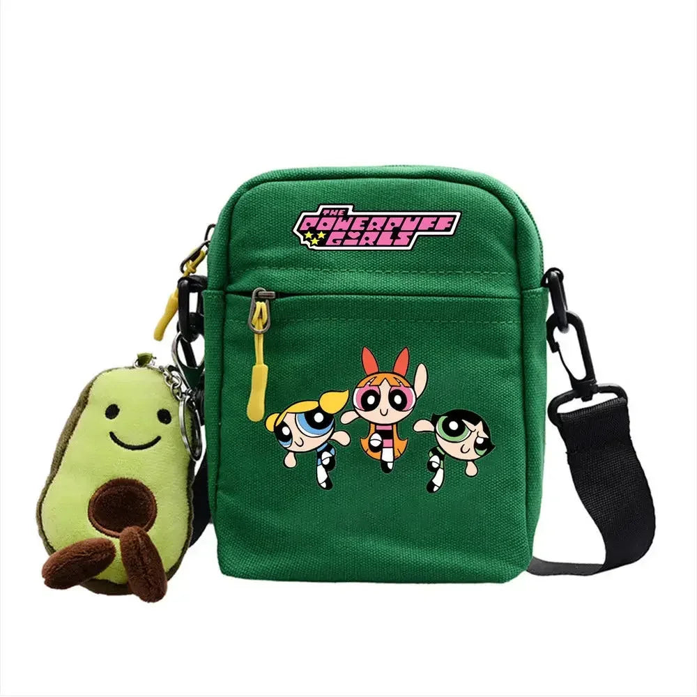The Powerpuff Girls children's cute student versatile shoulder bag personality casual crossbody bag holiday gift kawaii
