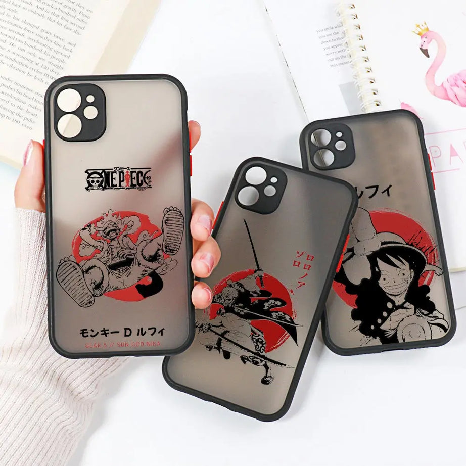 One Piece Sun God Nika iPhone Case  11 13 14 12 Pro and Pro Max Mini  - Clear Matte