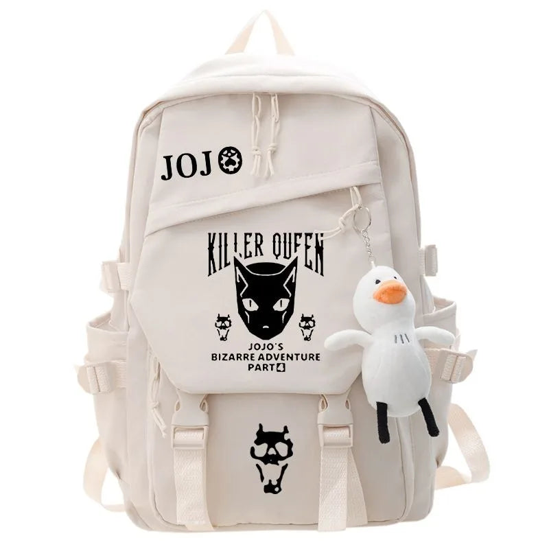 JoJo's Bizarre Adventure Anime Backpack Student School Bag Bookbag Laptop Travel Rucksack Outdoor Boy Girl Gifts