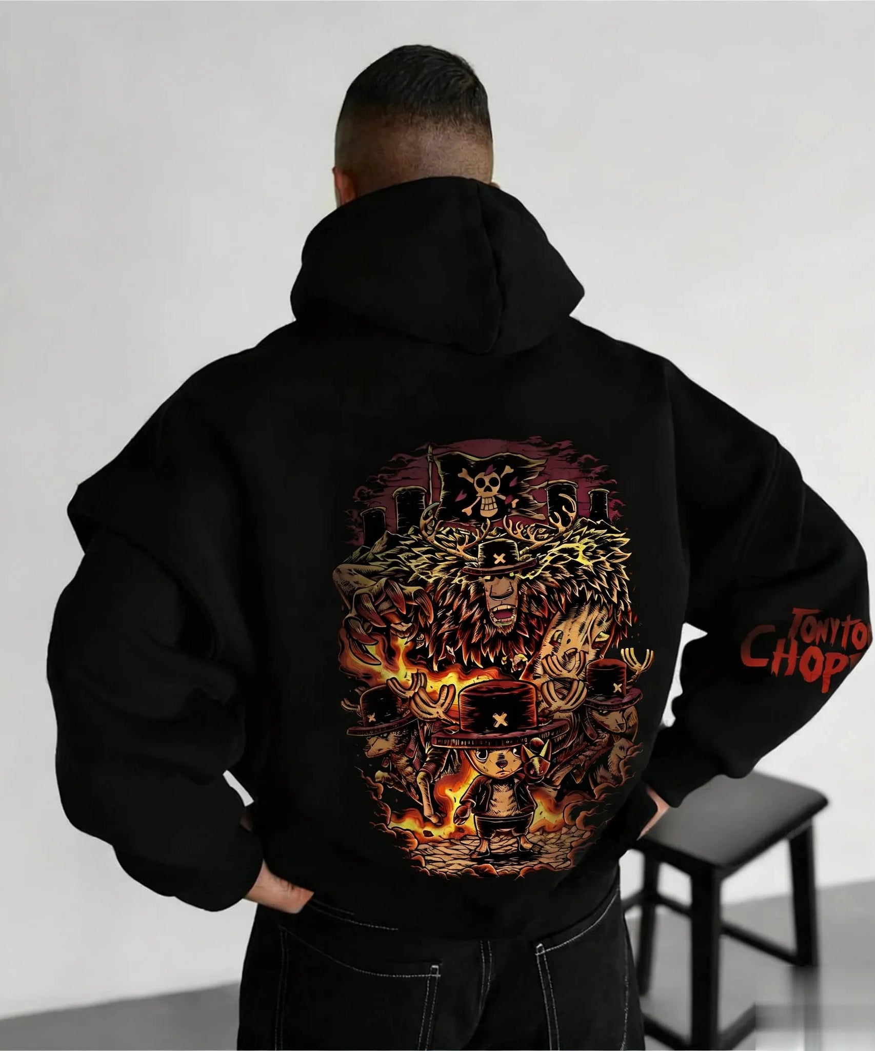 One Piece Chopper Graphic Pullover Hoodie Men Women New Autumn Winter Streetwear Oversized Casual Anime Print Hooded Sweatshirt