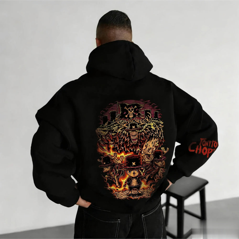 One Piece Chopper Graphic Pullover Hoodie — Oversized 3