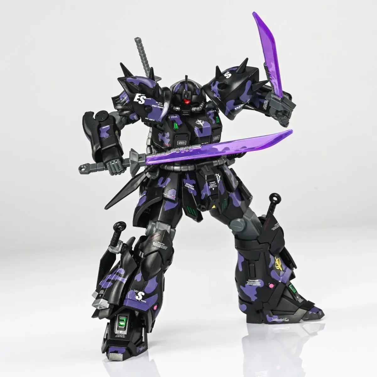 Efreet Dark Night Camouflage Color HG 1/144 MS-08TX Mech Assembly Model Kit Action Figure WIth Water Sticker Toy Decoration