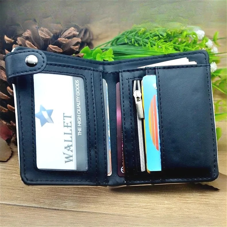 Anime Blue Lock Short Fold Over Wallet PU Leather Purse Nagi Seishiro Mikage Reo Isagi Yoichi