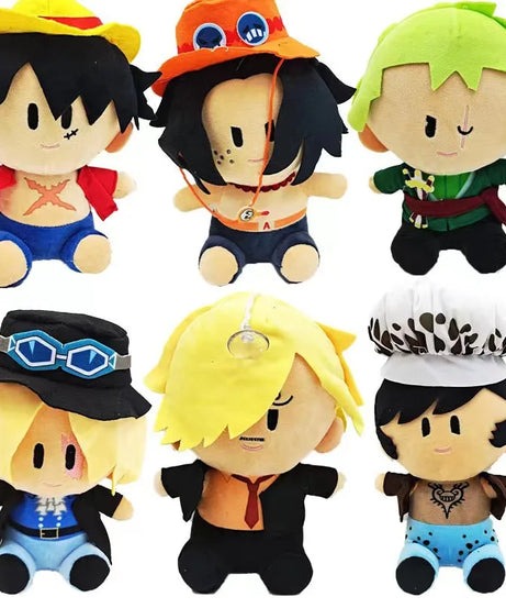 25Cm Anime One Piece Monkey D. Luffy Roronoa Zoro Sanji Plush Doll Pillow Ornament Children's