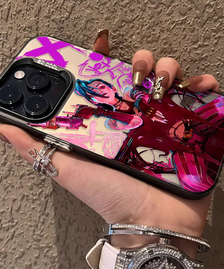 Anime Arcanes Graffiti J-Jinxs For iPhone 16 15 14 13 12 11 Pro Max XS Max 7 8 Plus Phone Case Shockproof Silicone Matte Cover