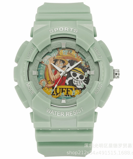 One Piece Kids Waterproof Watch – Luffy Anime Quartz Sports Gift
