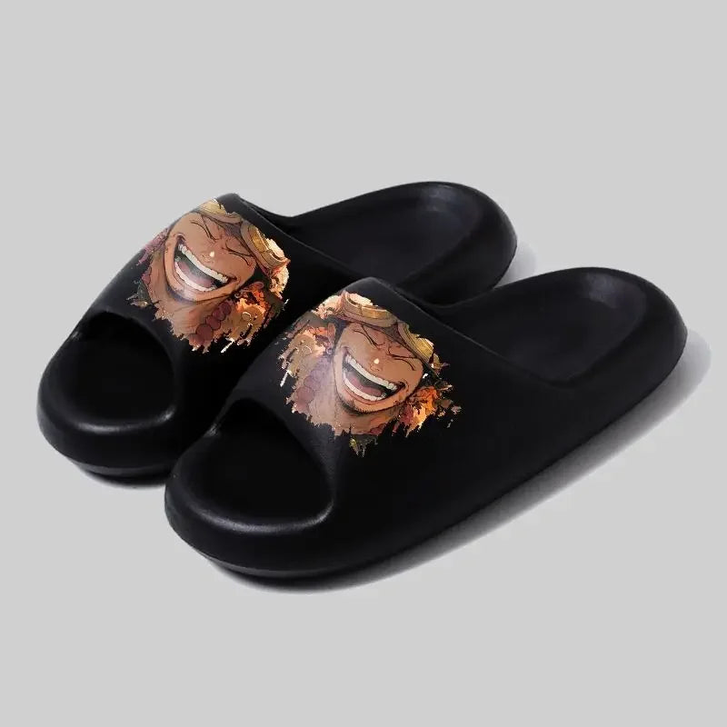 One Piece Luffy Zoro Cute soft bottom flip-flop personality stylish and comfortable men and women sandals holiday gift