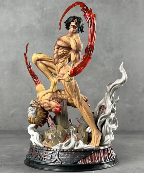 29cm Eren Jaeger Figure Manga Attack On Titan Anime Figures Jaeger Pvc Model Statue Doll Collection Decoration Toys Gift