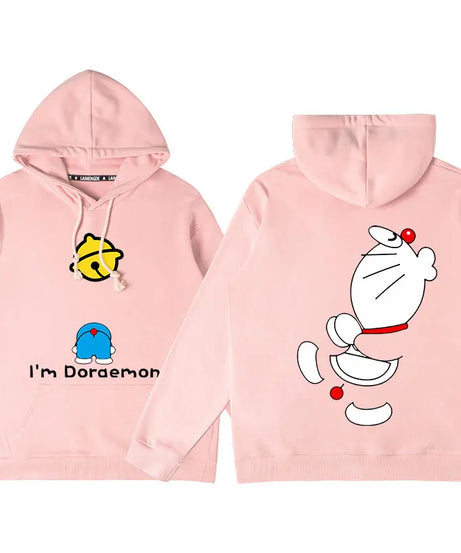 Doraemon Anime Hoodie – Cute Couple & Teen Pullover Jacket
