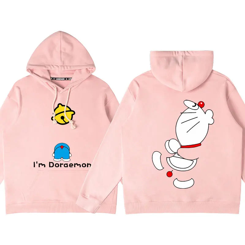 Doraemon Anime Hoodie – Cute Couple & Teen Pullover Jacket