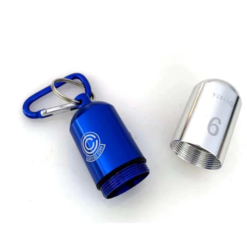 Dragon Ball Aluminum Alloy Keychain Toy Bulma Capsule Creative Keyring Portable Pill Box Container Pendant Birthday Gifts