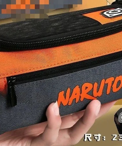 Naruto anime creative canvas stationery case student pencil case personalized children's large capacity pencil case gift