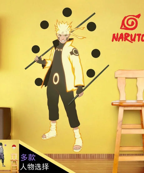 Naruto Wall Stickers, Personalized 3D Three-dimensional Adhesive Wall Stickers, Waterproof Glass Stickers, Decorative Paintings
