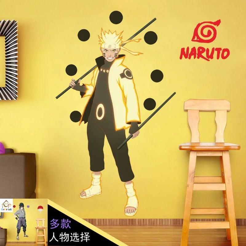 Naruto Wall Stickers, Personalized 3D Three-dimensional Adhesive Wall Stickers, Waterproof Glass Stickers, Decorative Paintings