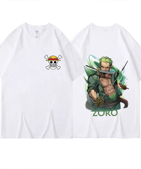 Anime ONE PIECE Sauron Printing Men's and Women's Loose Casual Short Sleeve One Piece Summer Couple T-Shirt Top Birthday