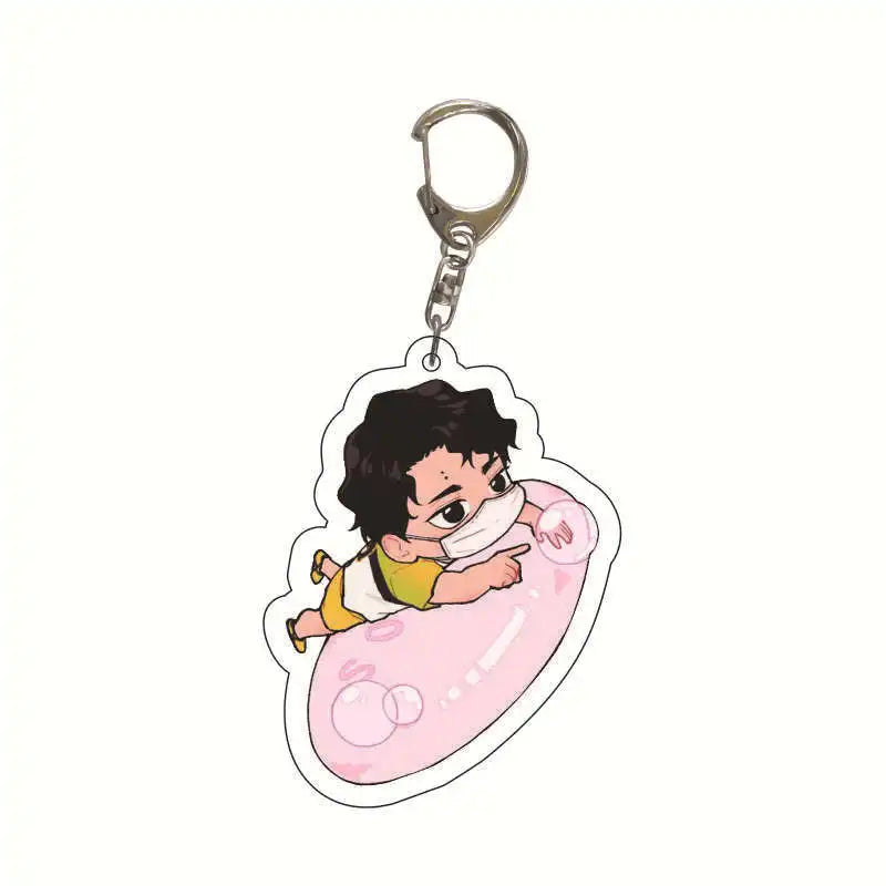 Acrylic Haikyuu Hinata Shoyo Tobio Kageyama Anime Keychain Jewelry Campus Related Products Cultural Friends Gift Bag Charms New