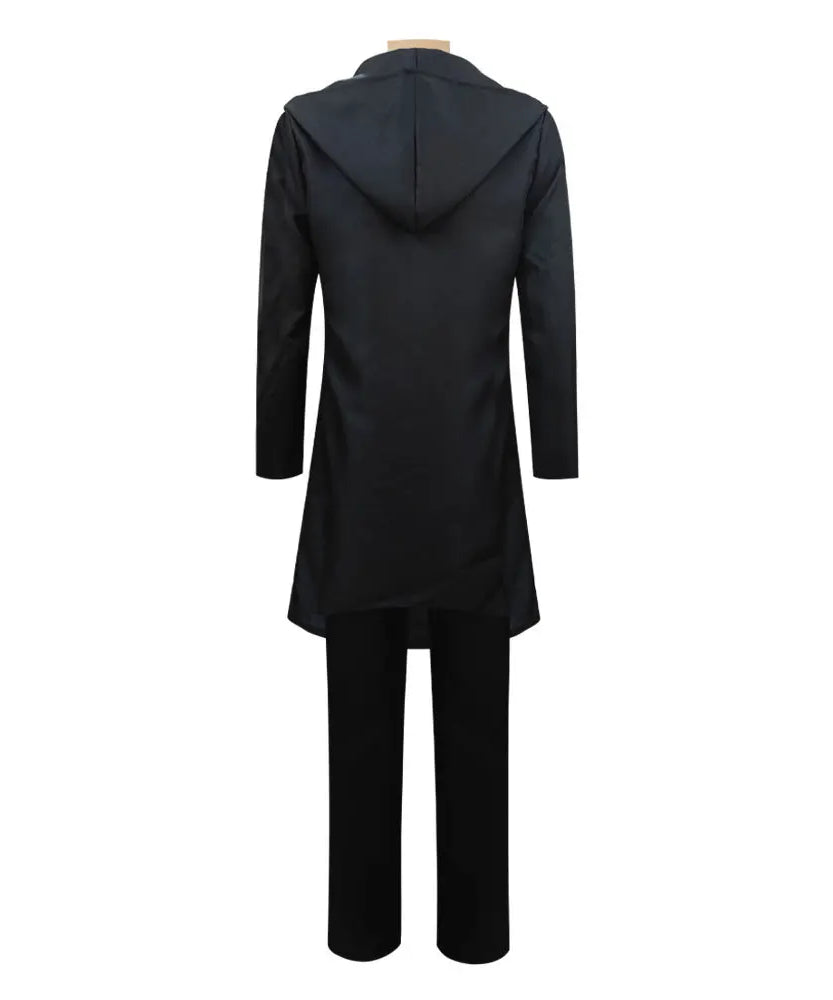 Eren Jaeger Cosplay Costume Anime Titan Costume Wig Cosplay Eren Yeager Black Hooded Trench T-shirt Pants Halloween Clothes