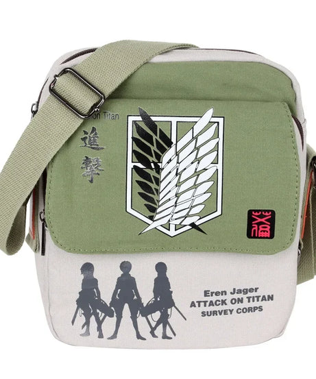 Naruto, Luffy, Shingeki no Kyojin & Pokémon Anime Crossbody Bag – Square Travel Messenger Gift Bag