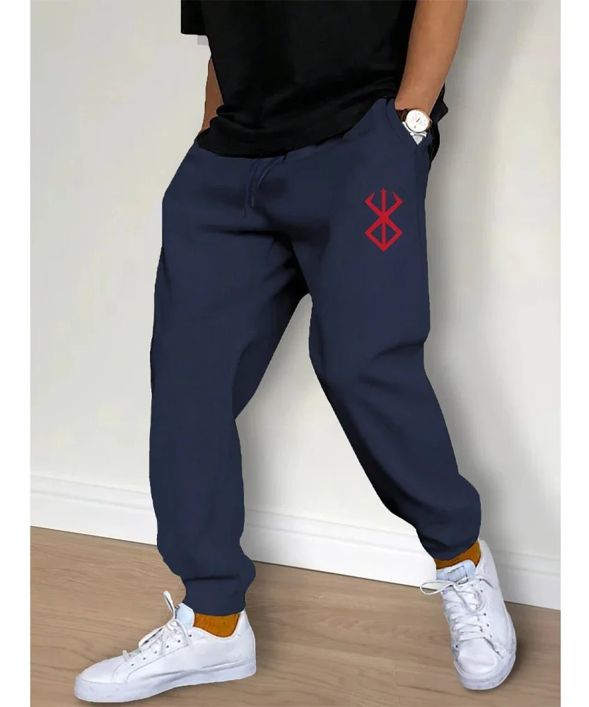 Men's Fashion Pants Spring Autumn Fleece Casual Sweatpants Sports Joggers Workout Gym Fitness Trousers Women Loose Men Clothing