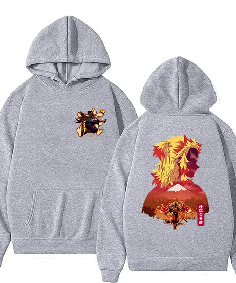 New Anime Rengoku Kyoujurou Printed Hoodies Men/women Sweatshirts Casual Fashion Y2K Fleece Hoodie Personality Pullover