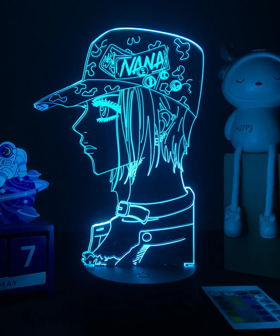 Anime Nana 3D LED Nightlight for Bedroom Decor Table Lamp Nana Osaki Figure Kids Child Girls Light Manga