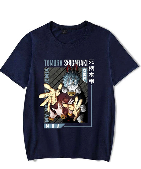 New Shigaraki Tomura Print T Shirts Women Men Casual Round Neck Tees Top Summer Cool Anime Loose Short Sleeve