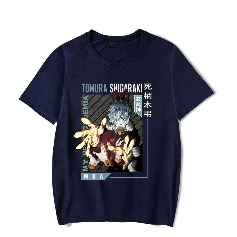 New Shigaraki Tomura Print T Shirts Women Men Casual Round Neck Tees Top Summer Cool Anime Loose Short Sleeve