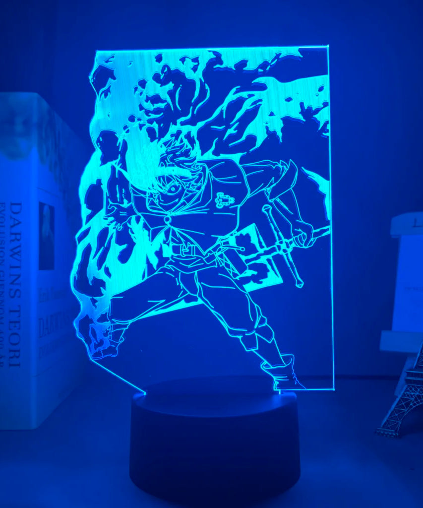 Acrylic 3D Anime Lamp - Black Clover Asta Nightlight