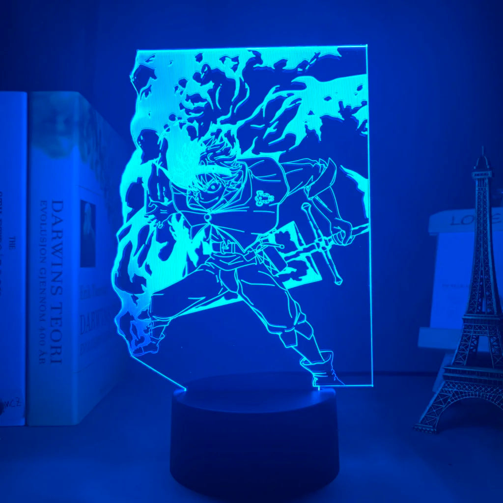 Acrylic 3D Anime Lamp - Black Clover Asta Nightlight