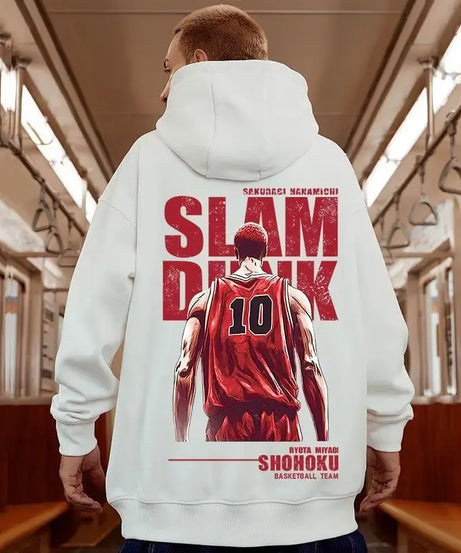 New Slam Dunk Kawaii Anime Sakuragi Hanamichi Hooded Sweatshirt Creative Loose Large Size Velvet Thickened Hoodie Gift Wholesale