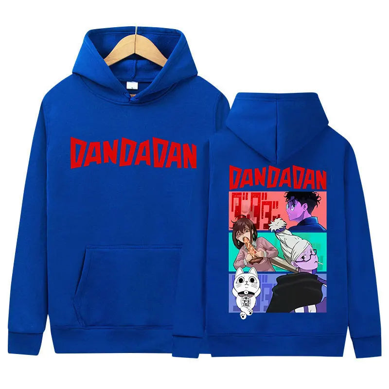 Dandadan Okarun & Momo Graphic Fleece Hoodie Harajuku Anime Streetwear 7