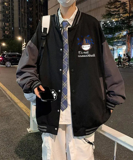 Anime One Piece Monkey D. Luffy  Anime Baseball Jacket Men's Loose Autumn Coat Versatile Casual Top