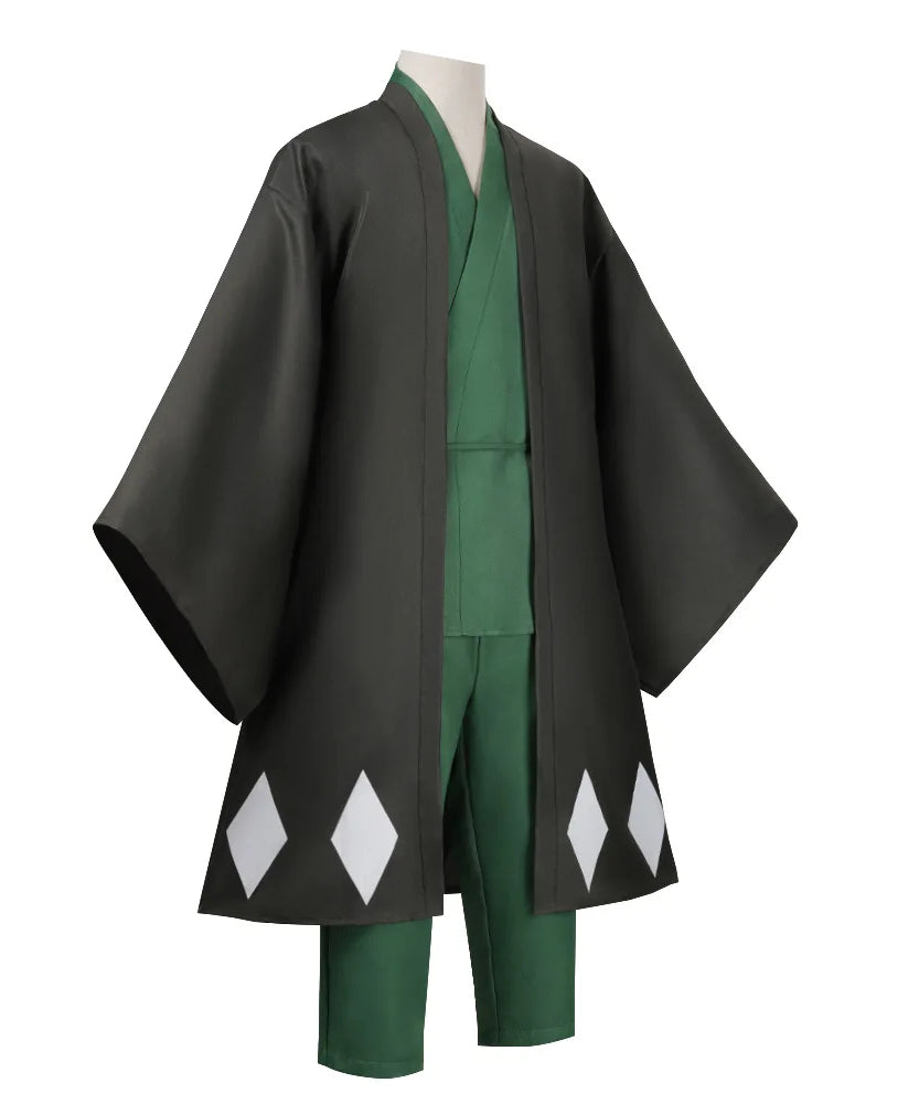 Hot Anime Bleach Cosplay Urahara Kisuke Gotei 13 Costume Kimono Uniform Cape Top Pants Hat Suit For Halloween Carnival Party