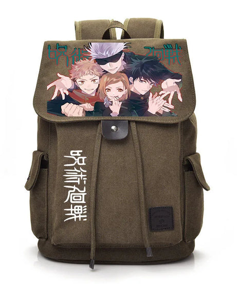 Jujutsu Kaisen Anime Backpack Cosplay Gojo Unisex Students School Bag Large Capacity Bookbag Laptop Travel Rucksack Outdoor Bag