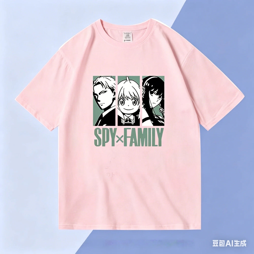 Spy x Family Anime Family Collaboration Cotton T-Shirt – Casual Unisex & Kids Tee