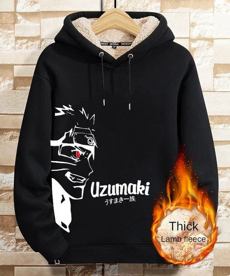 Naruto Sasuke Hoodie Sweatshirt High Quality Clothing Winter Loose Warm Hip Hop Unisex Fashion Pullover Men Hoodie Birthday Gift