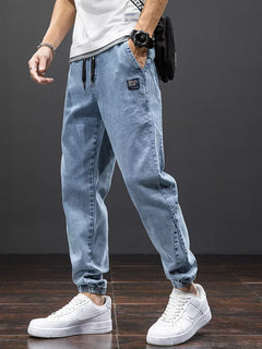 Baggy Cargo Denim Joggers — Streetwear Harem Jeans (Plus Size)