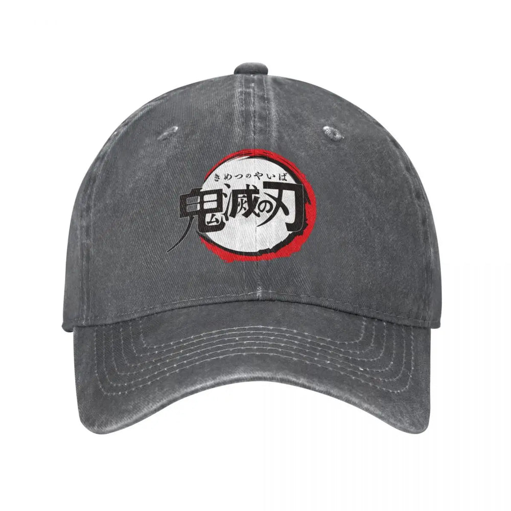 Demon Slayer Distressed Snapback Cap — Adjustable 7