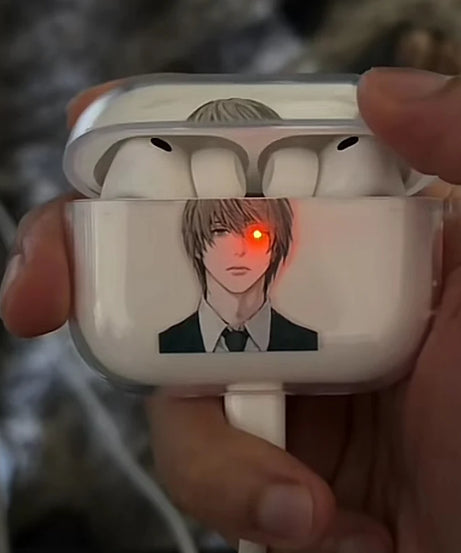 Anime Mikami Teru Death Note Case Soft silicone TPU Case For AirPods 4 Pro 1 2 3 Clear Transparent Bluetooth Earphone Case
