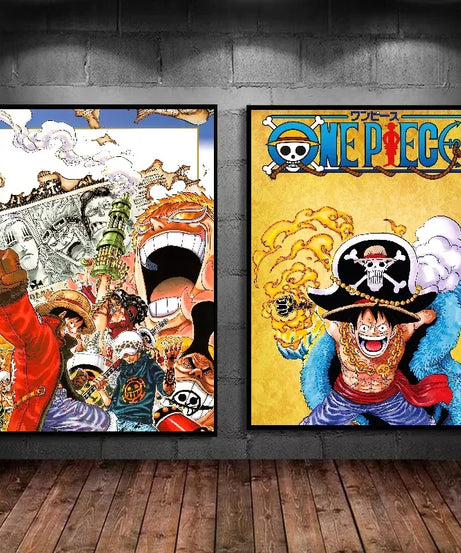 One Piece  Anime Canvas Painting Anime Characters Monkey D. Luffy Print Living Room Decoration Wall Decoration Painting