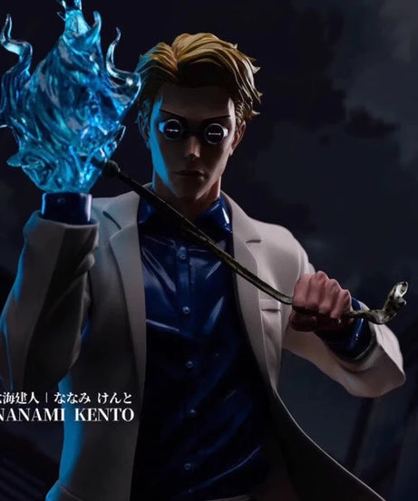 Jujutsu Kaisen Nanami Kento Figure 28cm PVC Statue Anime GK Collection Model Toy With Cursed Energy Effect Base Decorative Gift